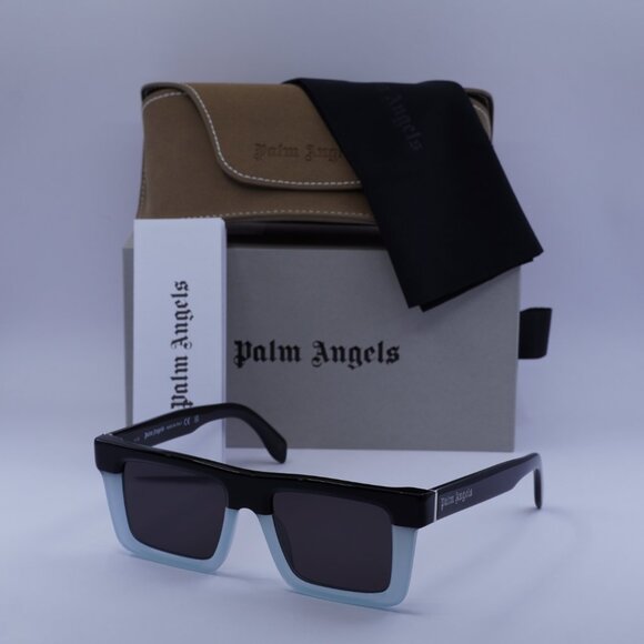 Palm Angels PERI109 NAPA 4007 Square Sunglasses - Black/Blue/Grey - Picture 4 of 9